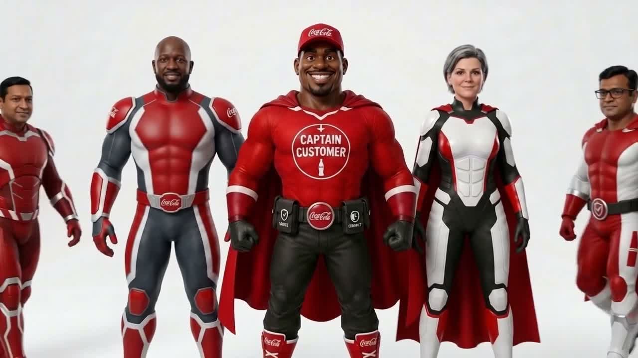 Coca-Cola CCBSA Captain Customer campaign animation